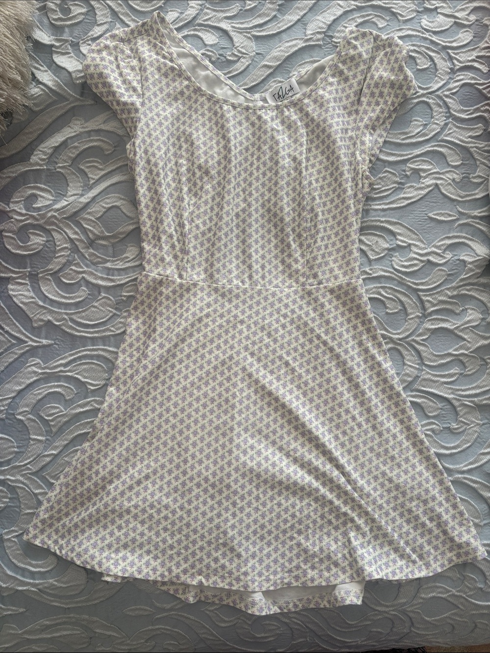 Talula Lilac and White Floral Mini Dress